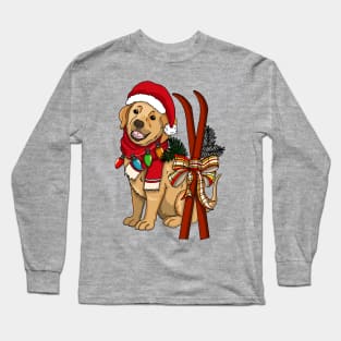 Christmas labrador puppy Long Sleeve T-Shirt